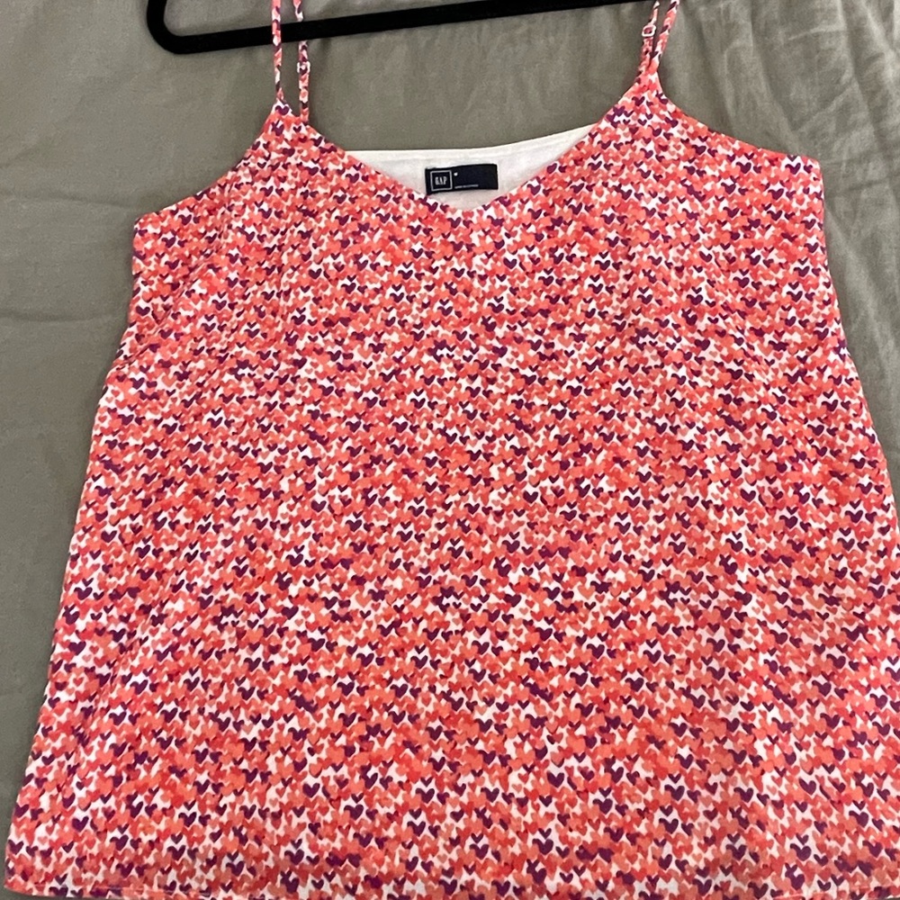 Purple and red heart tank top
